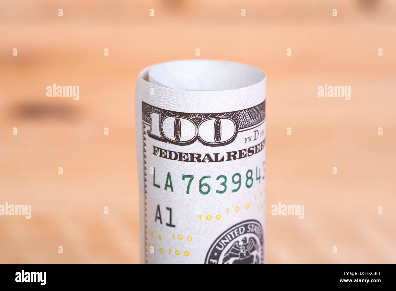 dollar bills tied with rubber band Stock Photo Alamy