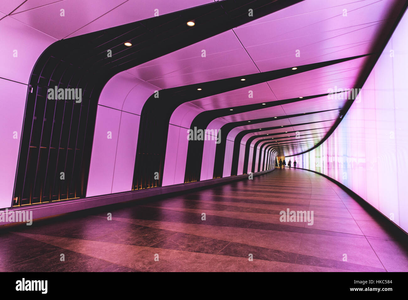 Modern futuristic city tunnel Stock Photo