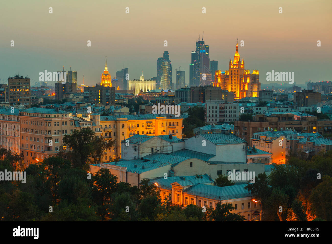 Moscow city skyline aerial view hi-res stock photography and images - Alamy