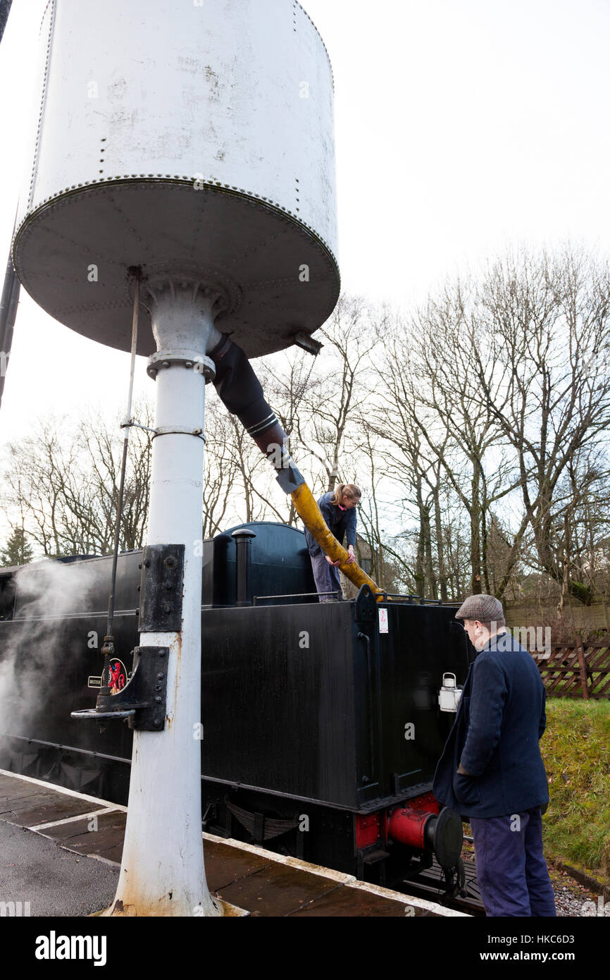 Steam train filling water hires stock photography and images Alamy