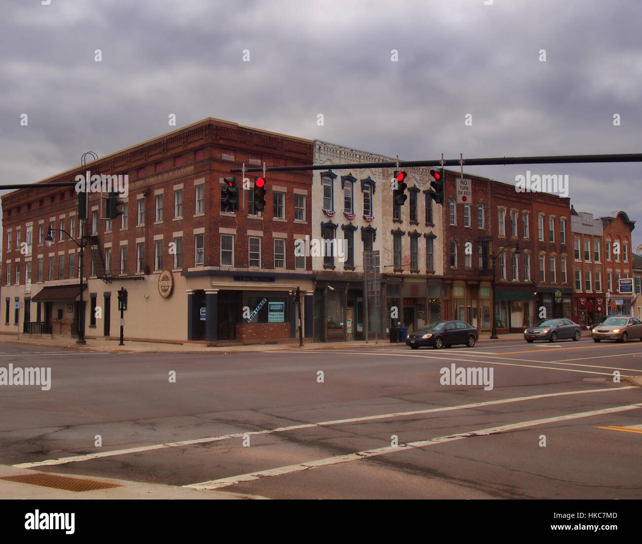 Waterloo, New York, USA. January 11, 2017. View of the main throughfare