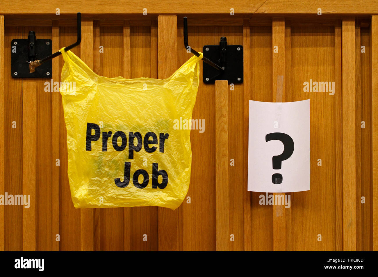 Got a proper job? Stock Photo