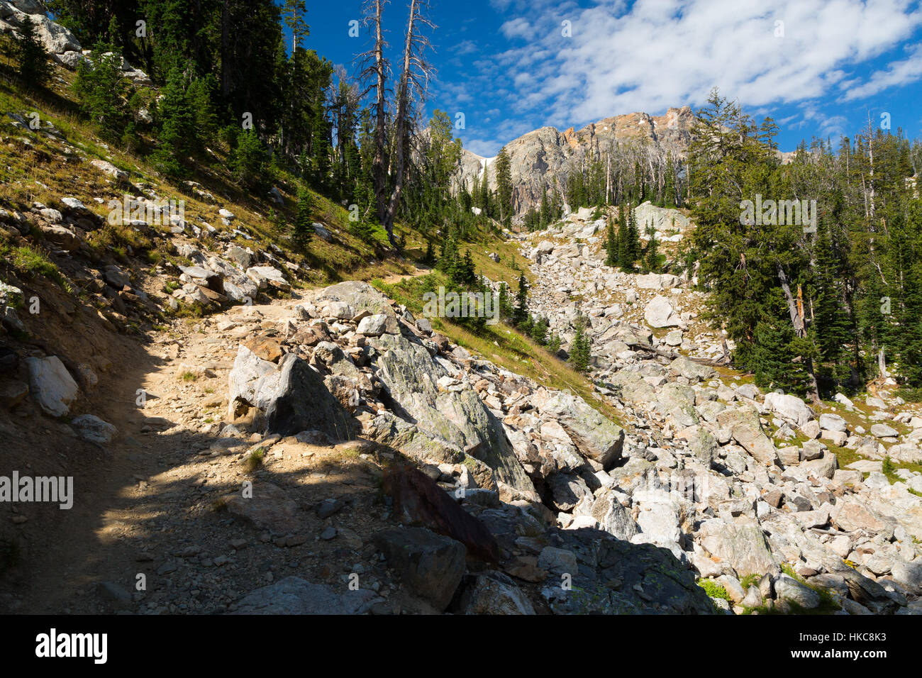 A steep section of the Paintbrush Canyon Trail ascending into Upper Paintbrush Canyon. Grand