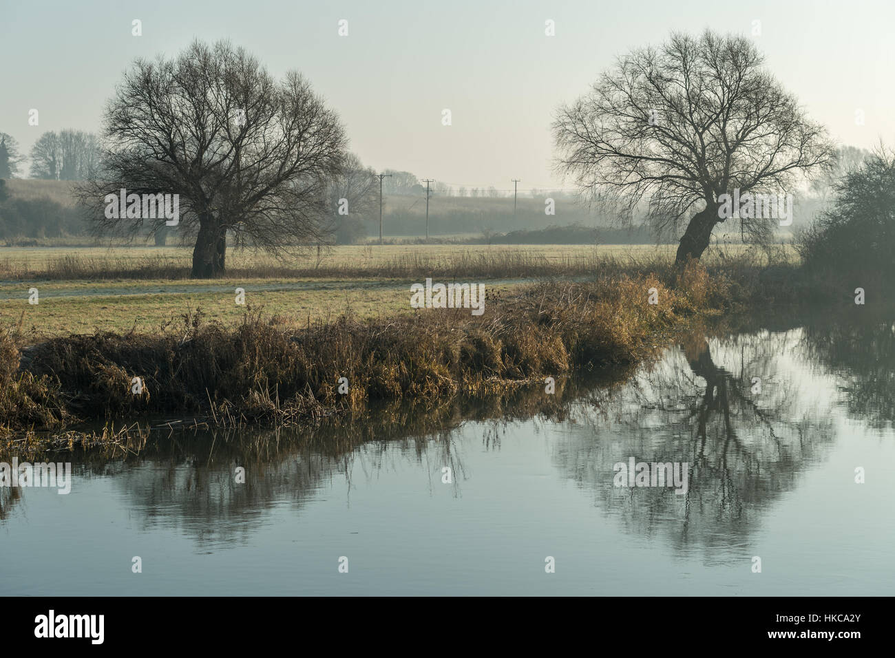 River Nene, Northamptonshire. Stock Photo