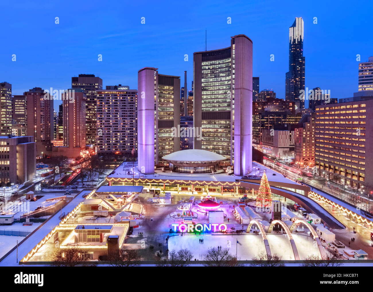 Toronto City Hall, Nathan Phillips Square, Skating Rink; Toronto