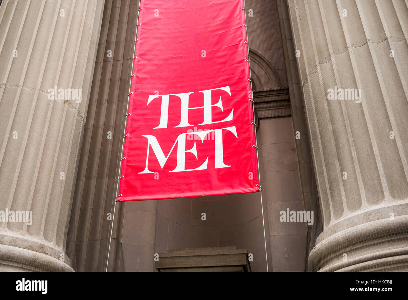 Sign for The Met, Metropolitan Opera House, Lincoln Center; New York City, New York, United States of America Stock Photo