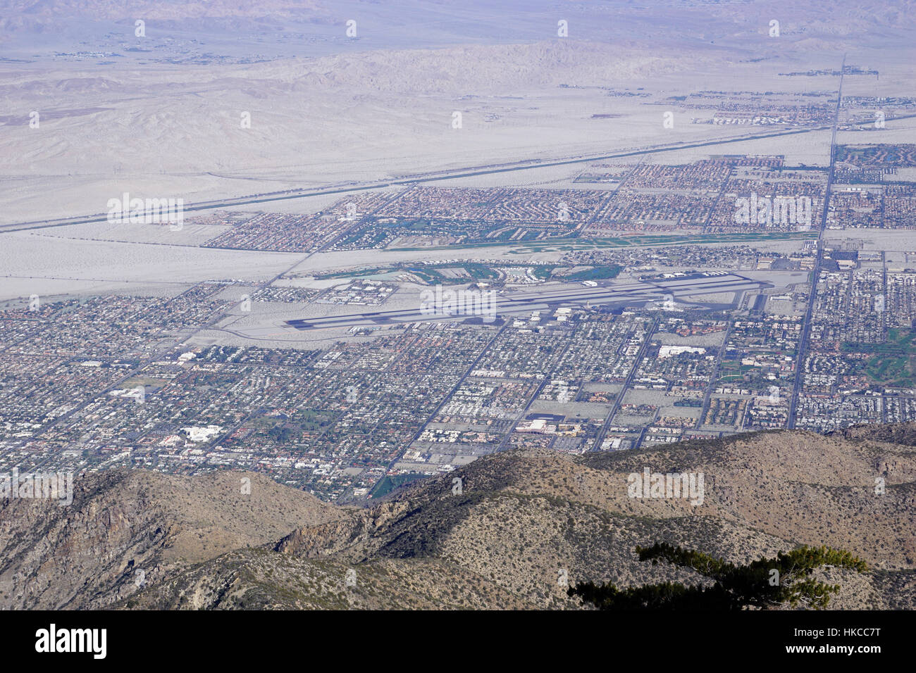 Aerial view of Palm Springs Stock Photo