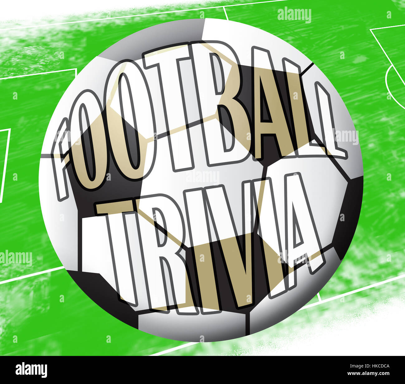 Football Trivia Ball Shows Soccer Knowledge 3d Illustration Stock Photo