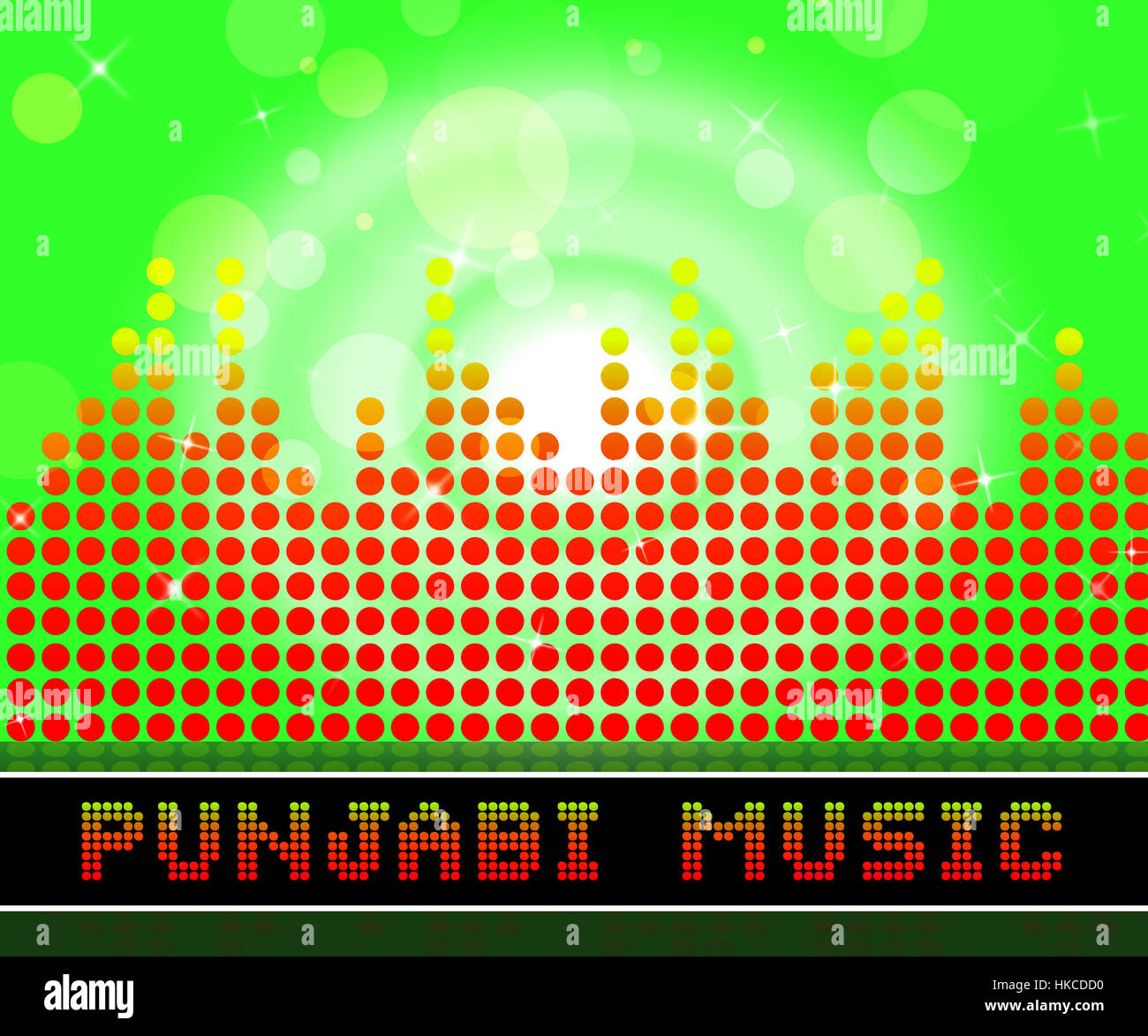 Punjabi Music Graphic Equalizer Means Songs From The Punjab Stock Photo
