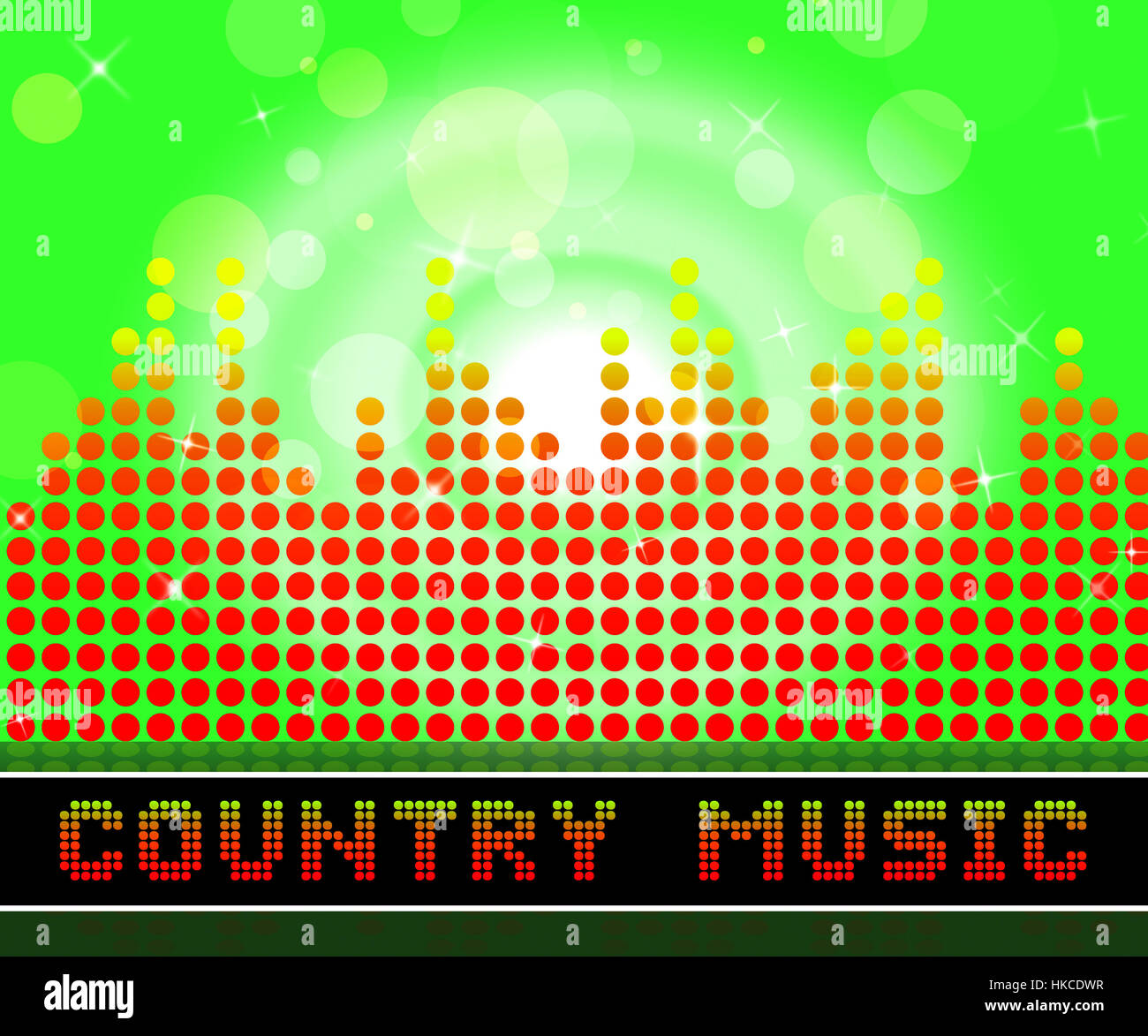 Country Music Graphic Equalizer Represents Sound Tracks And Folk Stock Photo