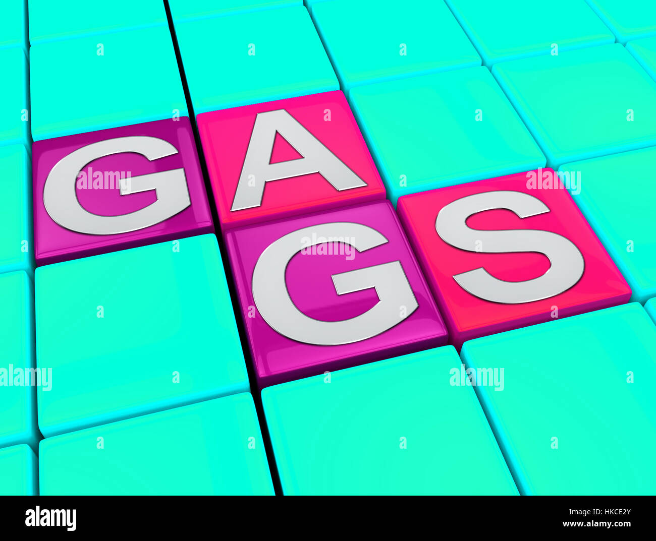 Gags blocks Meaning Joke Humour 3d Illustration Stock Photo Alamy