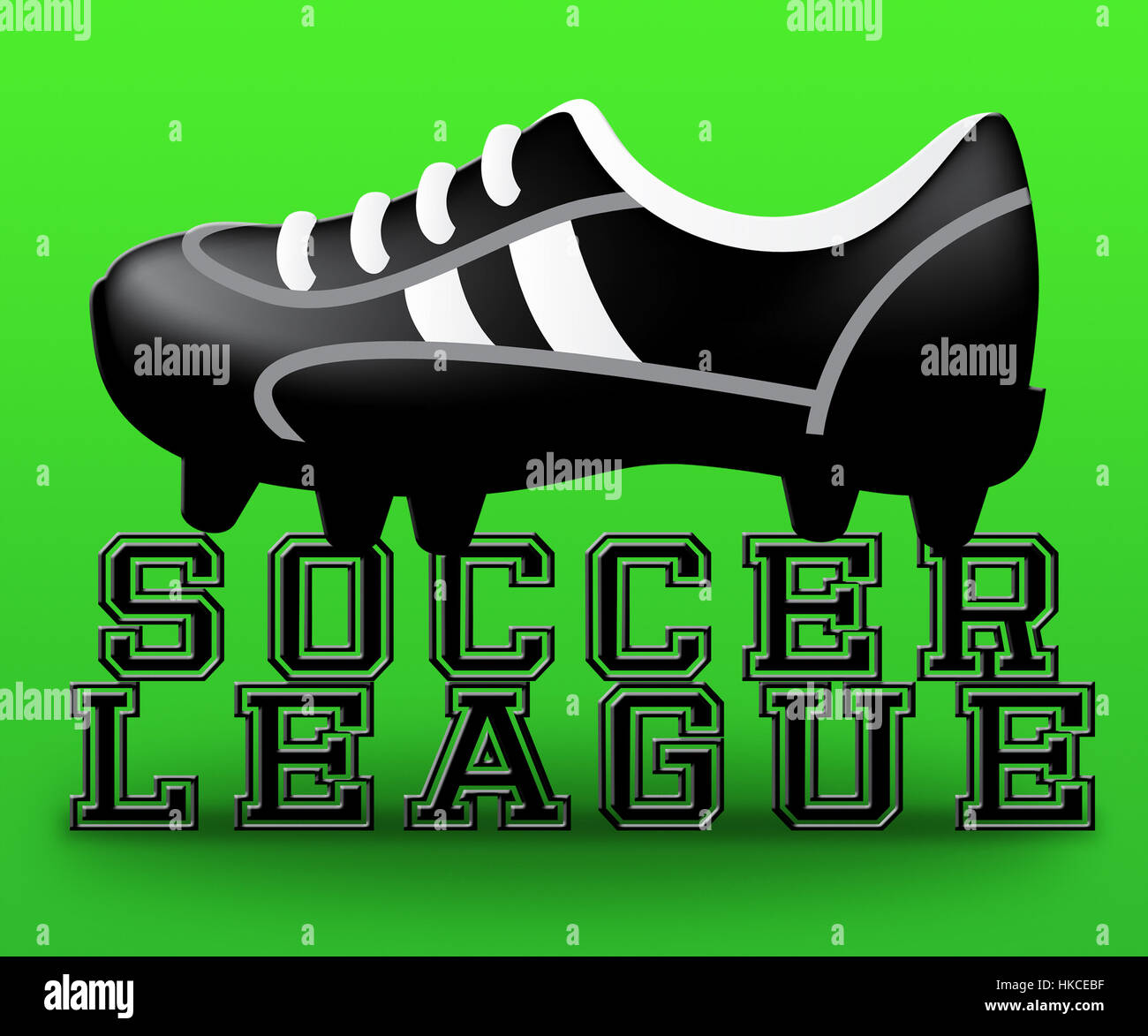 Soccer League Boot Meaning Football Competitions 3d Illustration Stock Photo Alamy