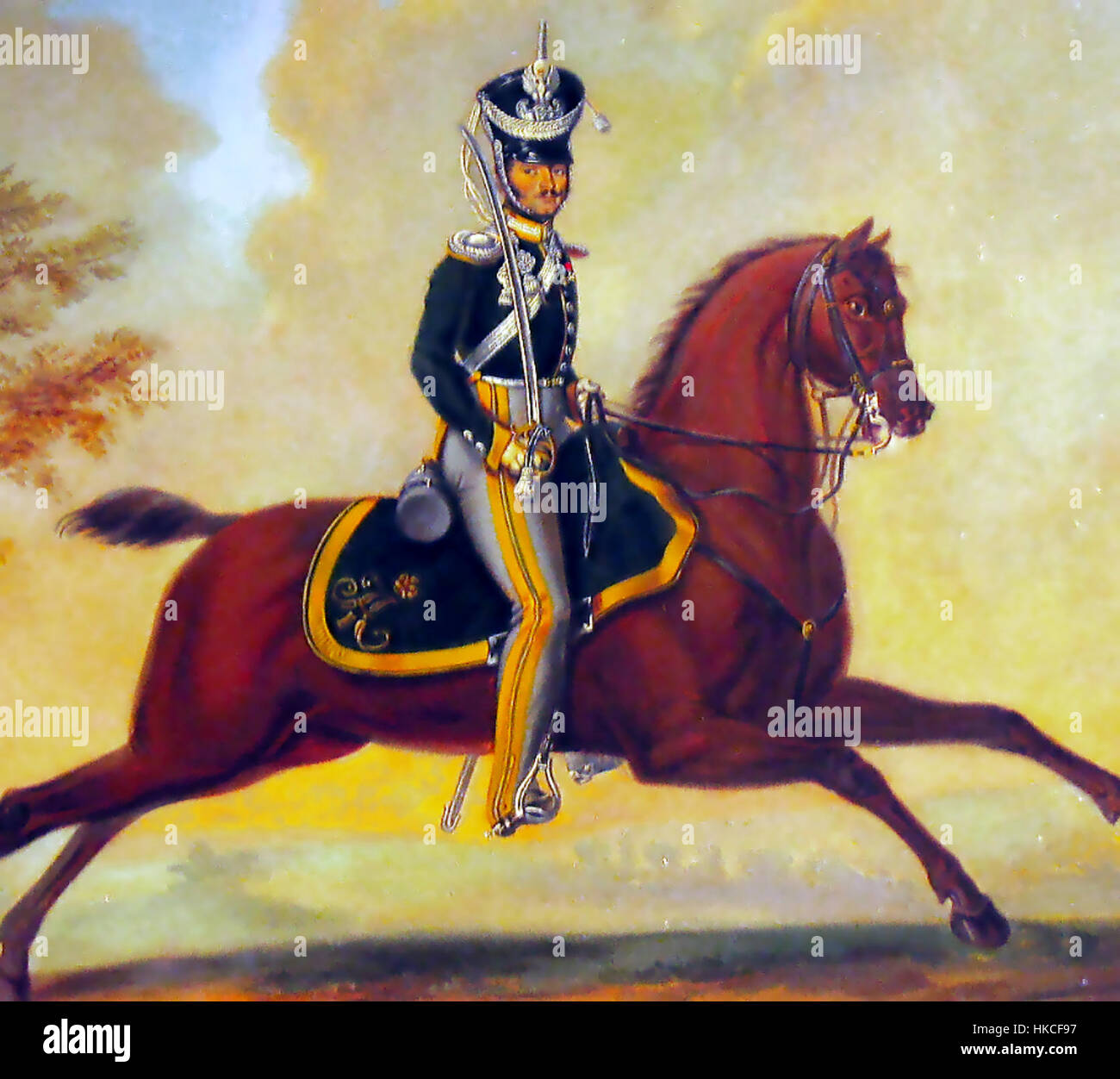 Kongress Poland cavalryman Stock Photo