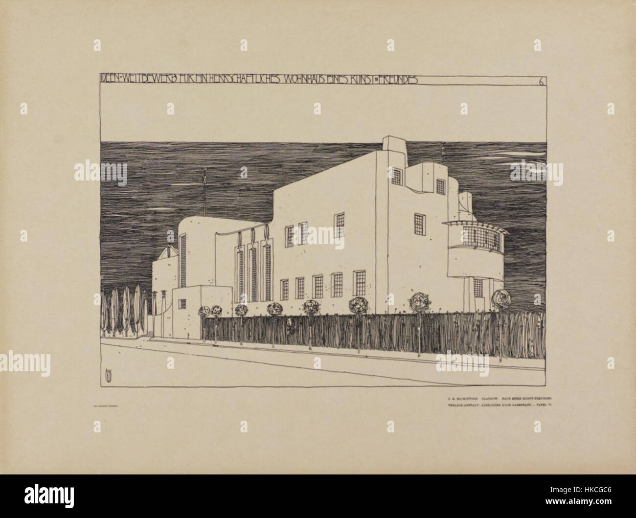 Mackintosh, House for an Art Lover, competition entry Stock Photo