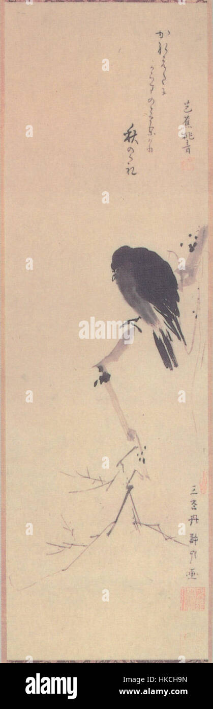 This work by Morikawa Kyoriku and Matsuo Basho, featuring a haiku theme ...