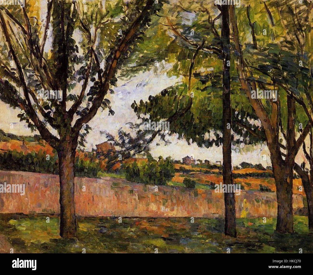 Tableau Imprimé Paul Cézanne - Jas De Bouffan - Impressionnisme Sur Toile Avec Cadre