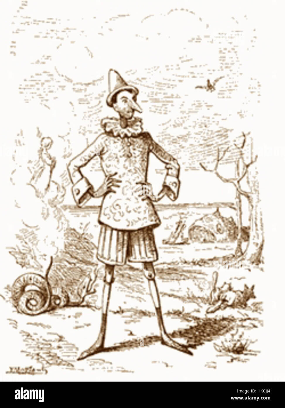 Pinocchio visto da Enrico Mazzanti (1883 Stock Photo Alamy