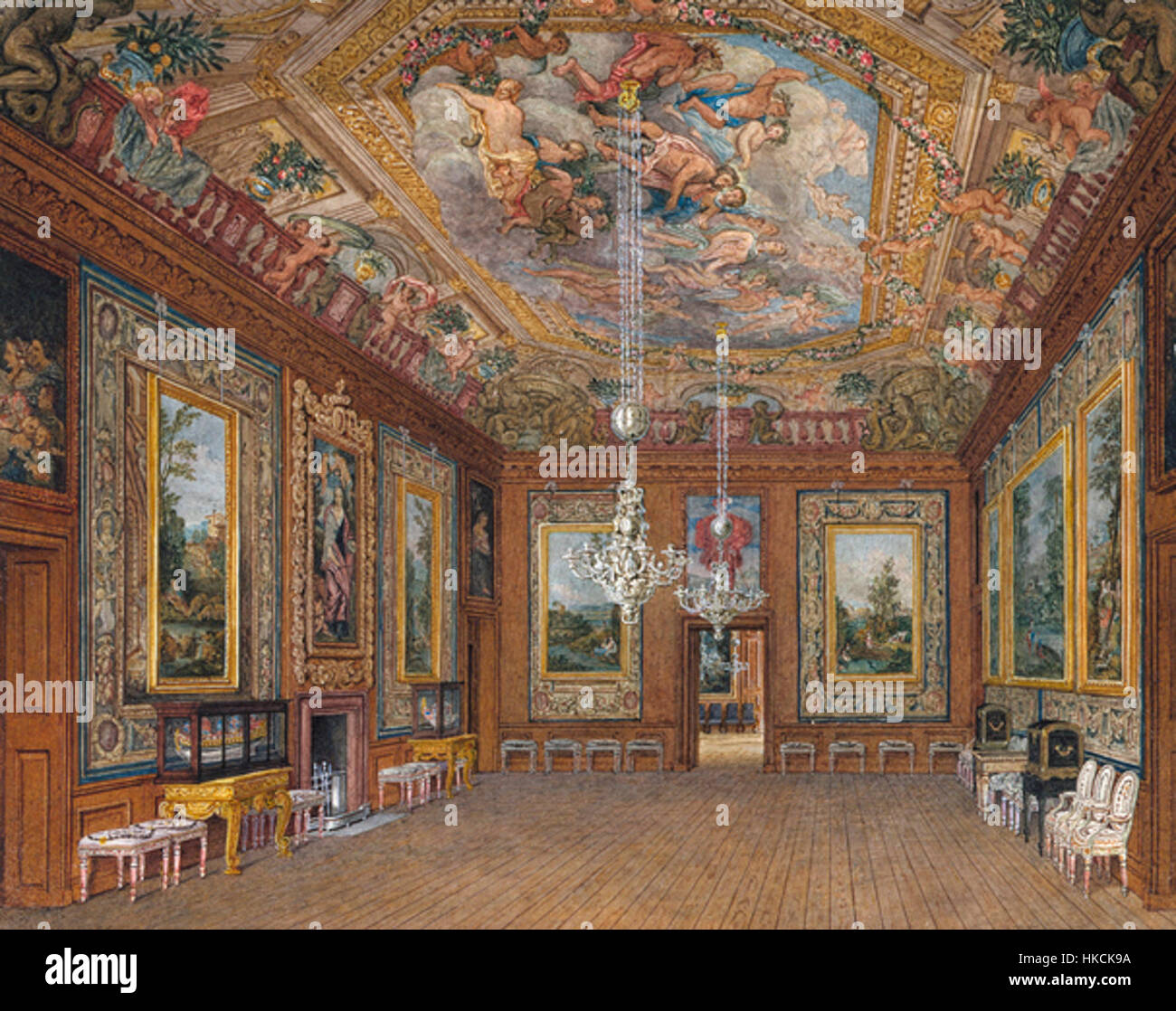 The Zuccarelli room in 1817 Stock Photo Alamy