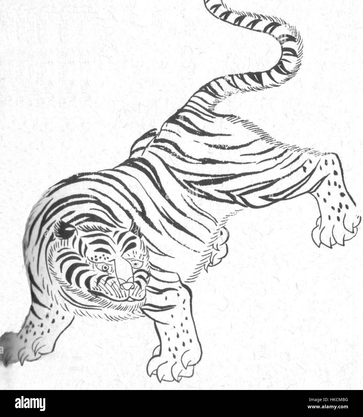 Kawanabe Kyosai - Tiger Sketch (1870) Ukiyo-e Japanese Poster Painting Art  Print | eBay