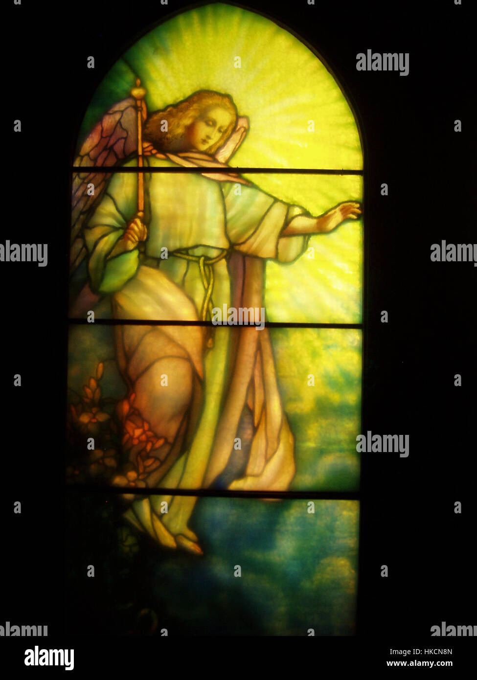The Annunciation (left)   Tiffany Glass & Decorating Company, c. 1895 Stock Photo