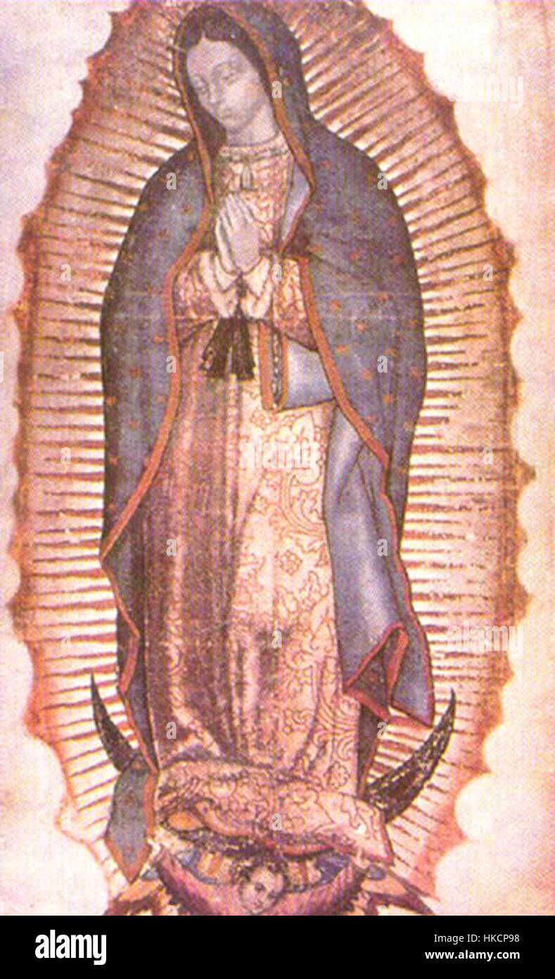 The *Virgen de Guadalupe* is a revered religious painting depicting the ...