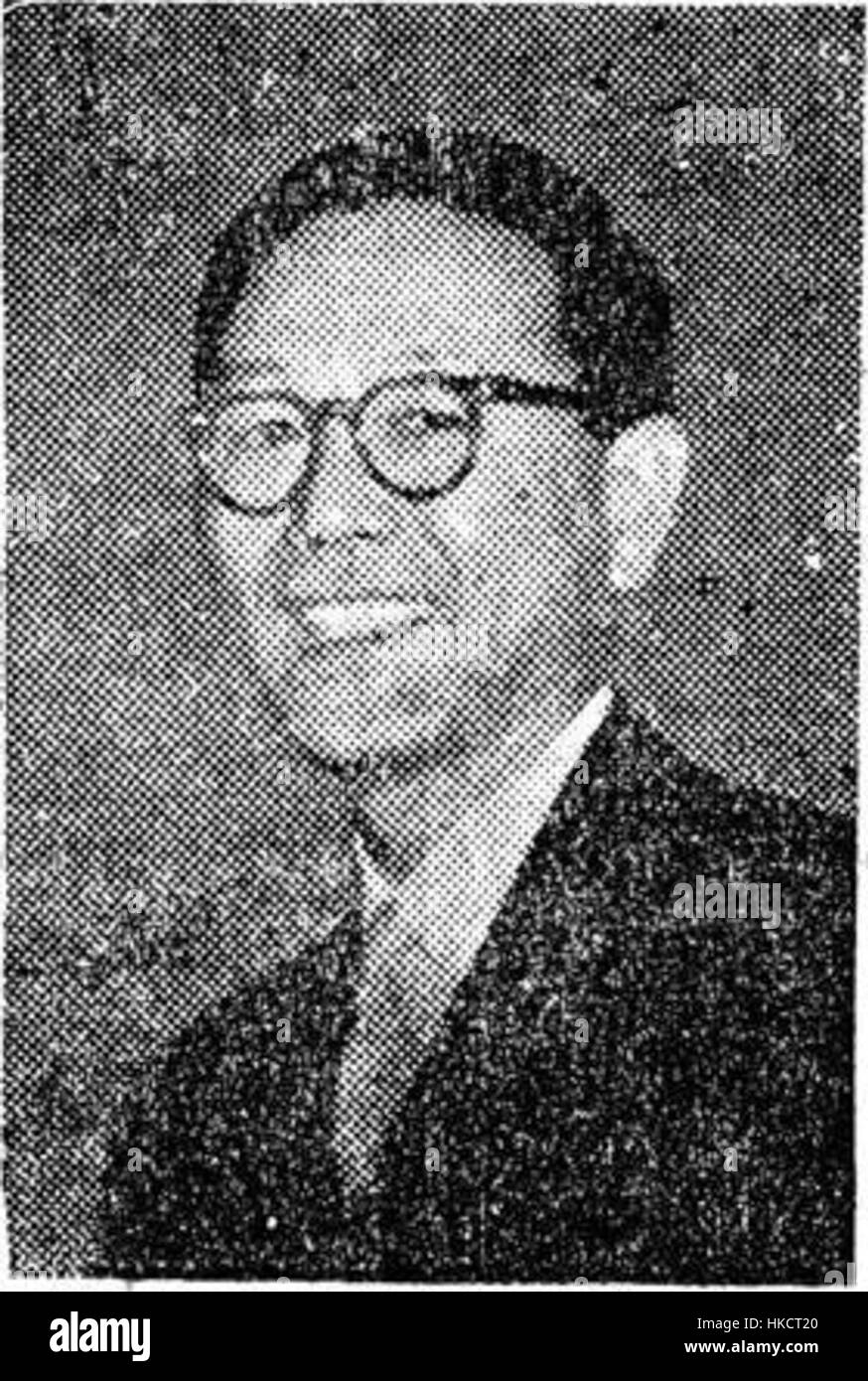 This portrait depicts Chang Myon, the Ambassador of the Republic of Korea to the United States. The painting captures his formal diplomatic appearance, reflecting the importance of his role in fostering international relations between Korea and the U.S. Stock Photo