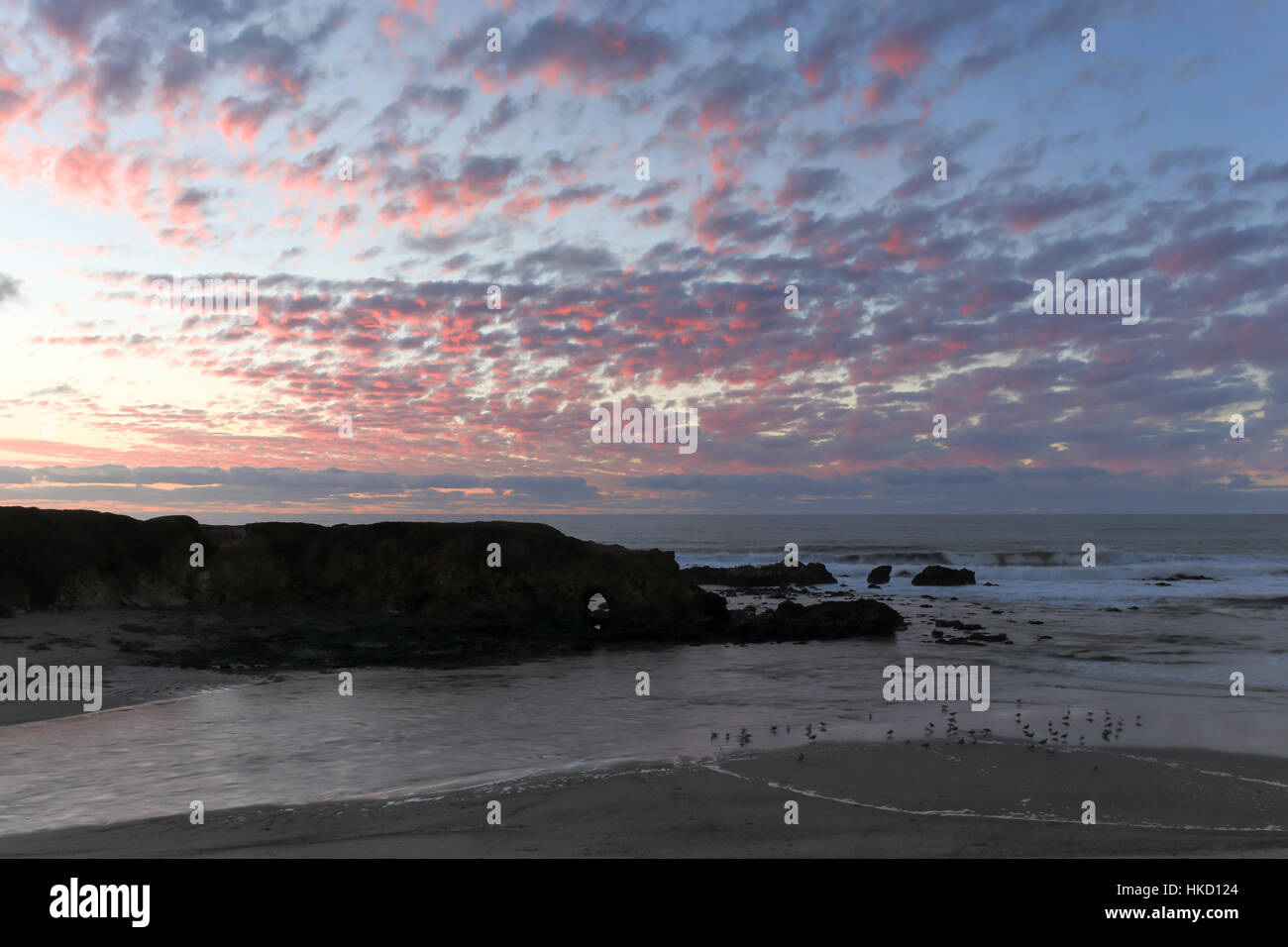 Sunset at Pescadero State Beach Stock Photo