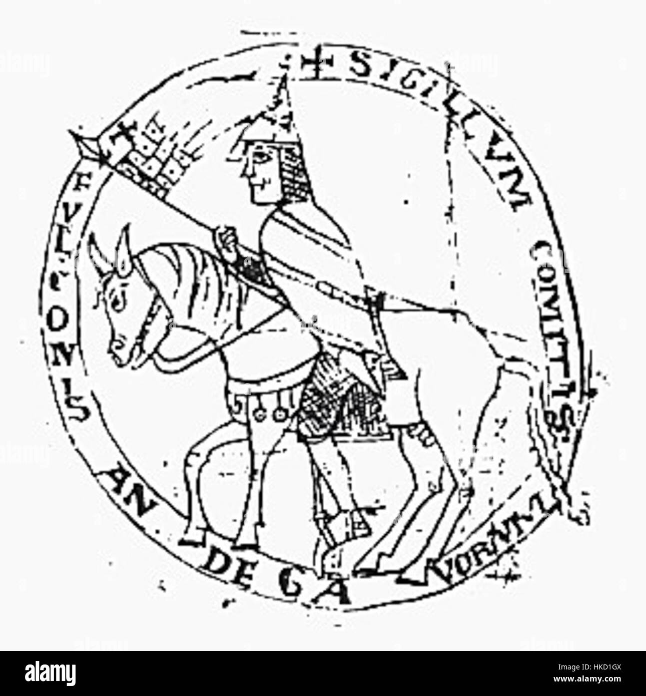 The painting titled 'Fulk4' is an example of early medieval portraiture ...