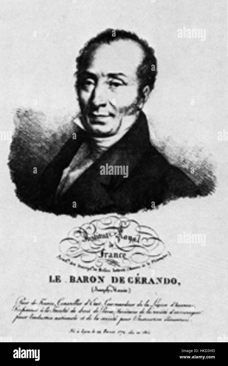 Joseph Marie Degerando Stock Photo Alamy