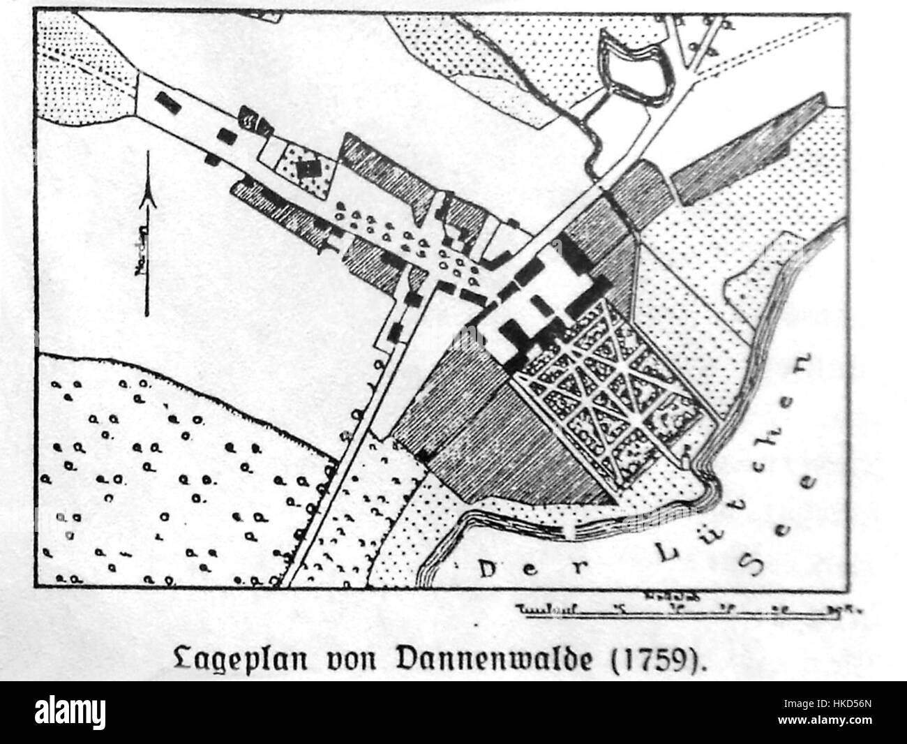 Lageplan dannenwalde 1759 Stock Photo Alamy