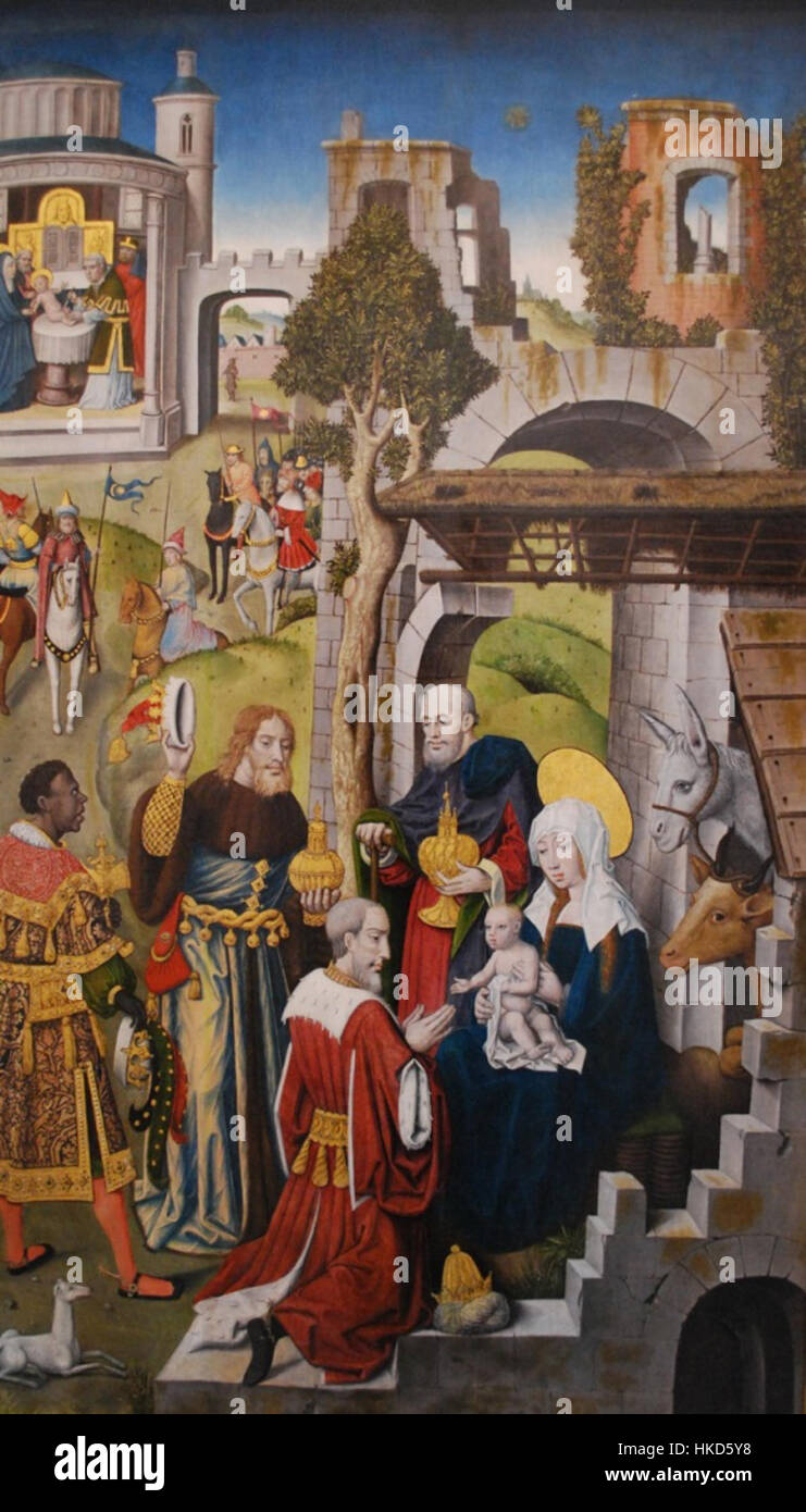 This religious painting, signed by the monogrammist AH, portrays the ...