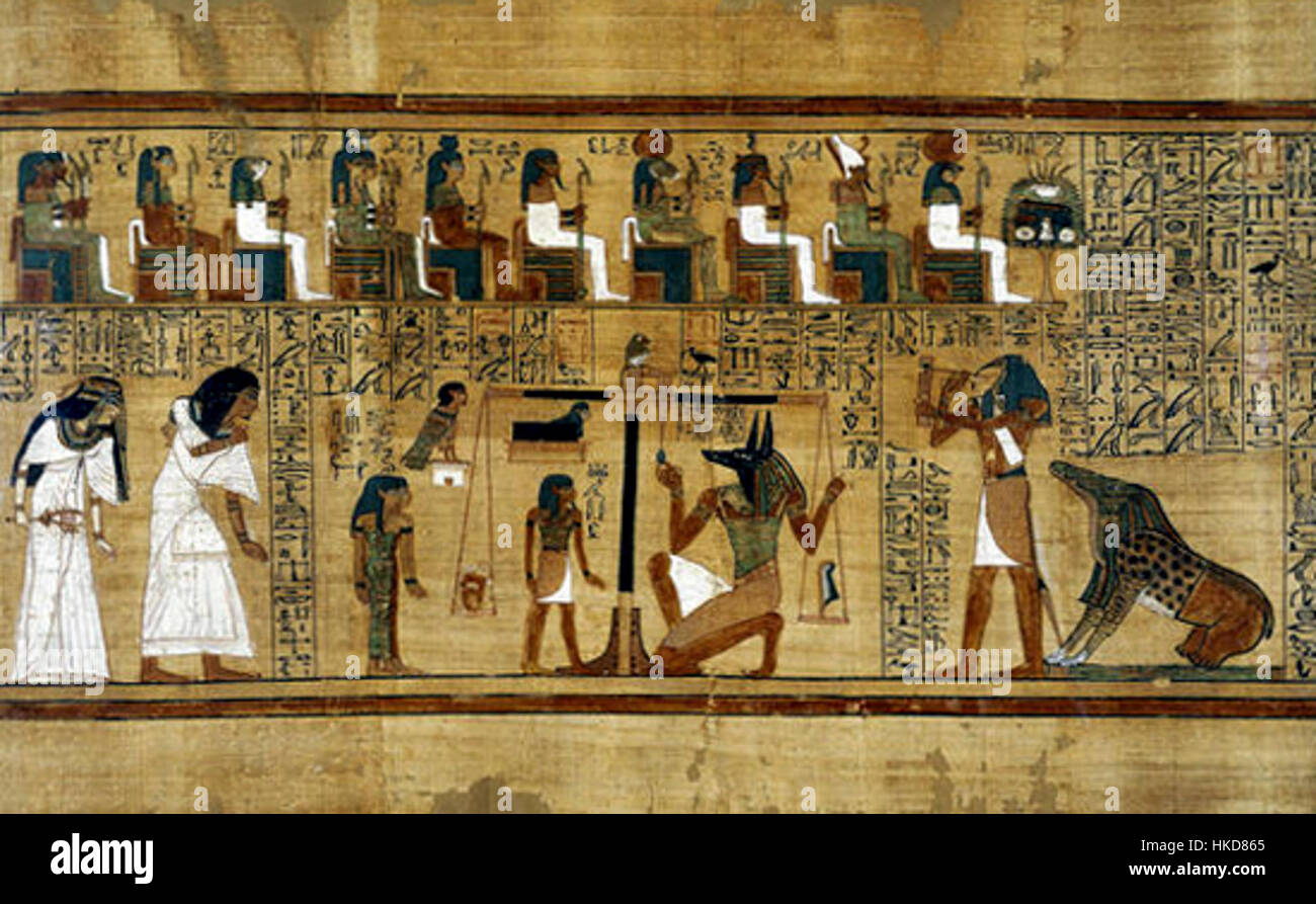 The Papyrus of Ani, an ancient Egyptian artifact, depicts the 'Book of ...