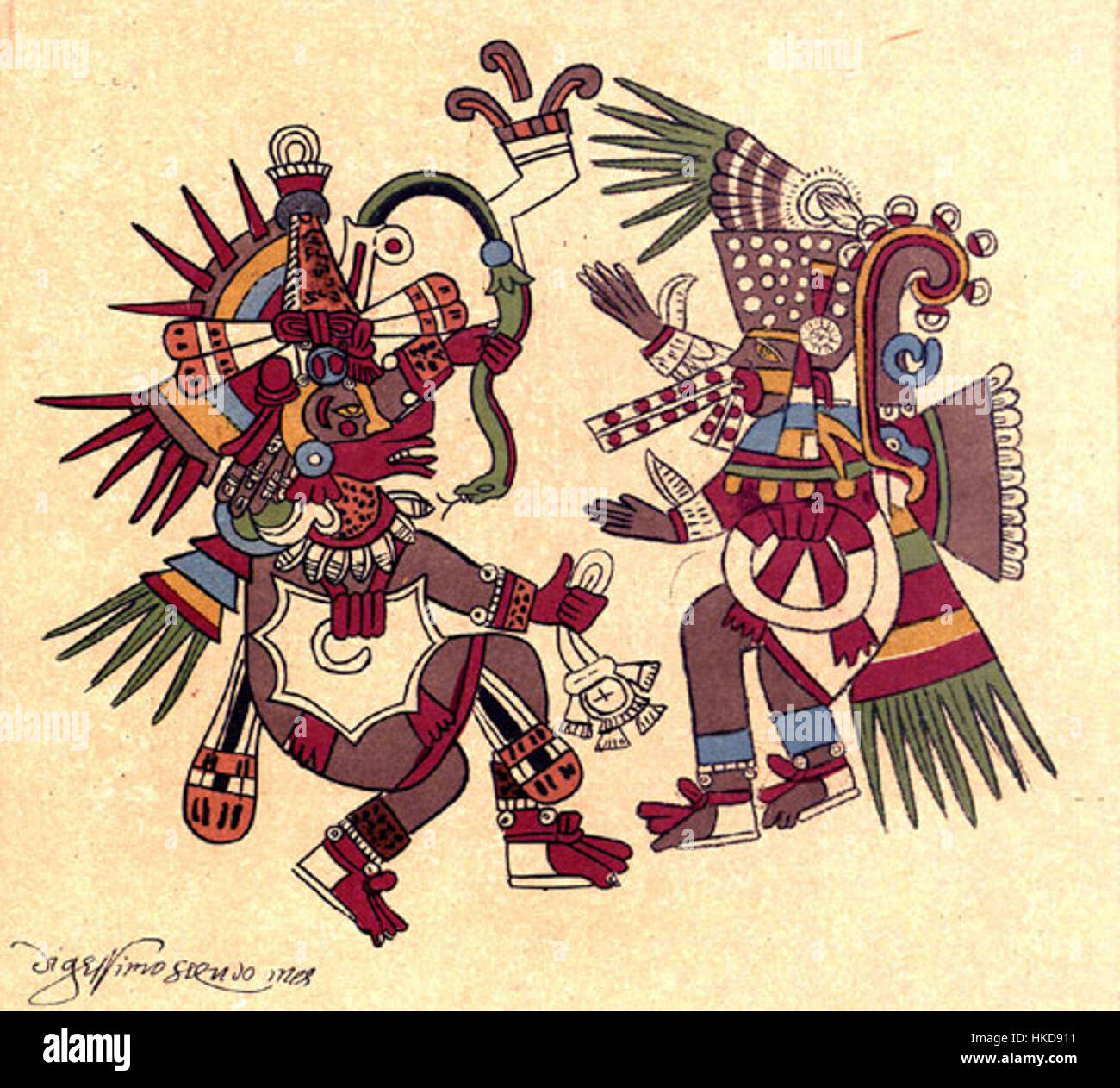 Aztec Wizard This artwork represents the Aztec deities Quetzalcoatl and Tezcatlipoca ...