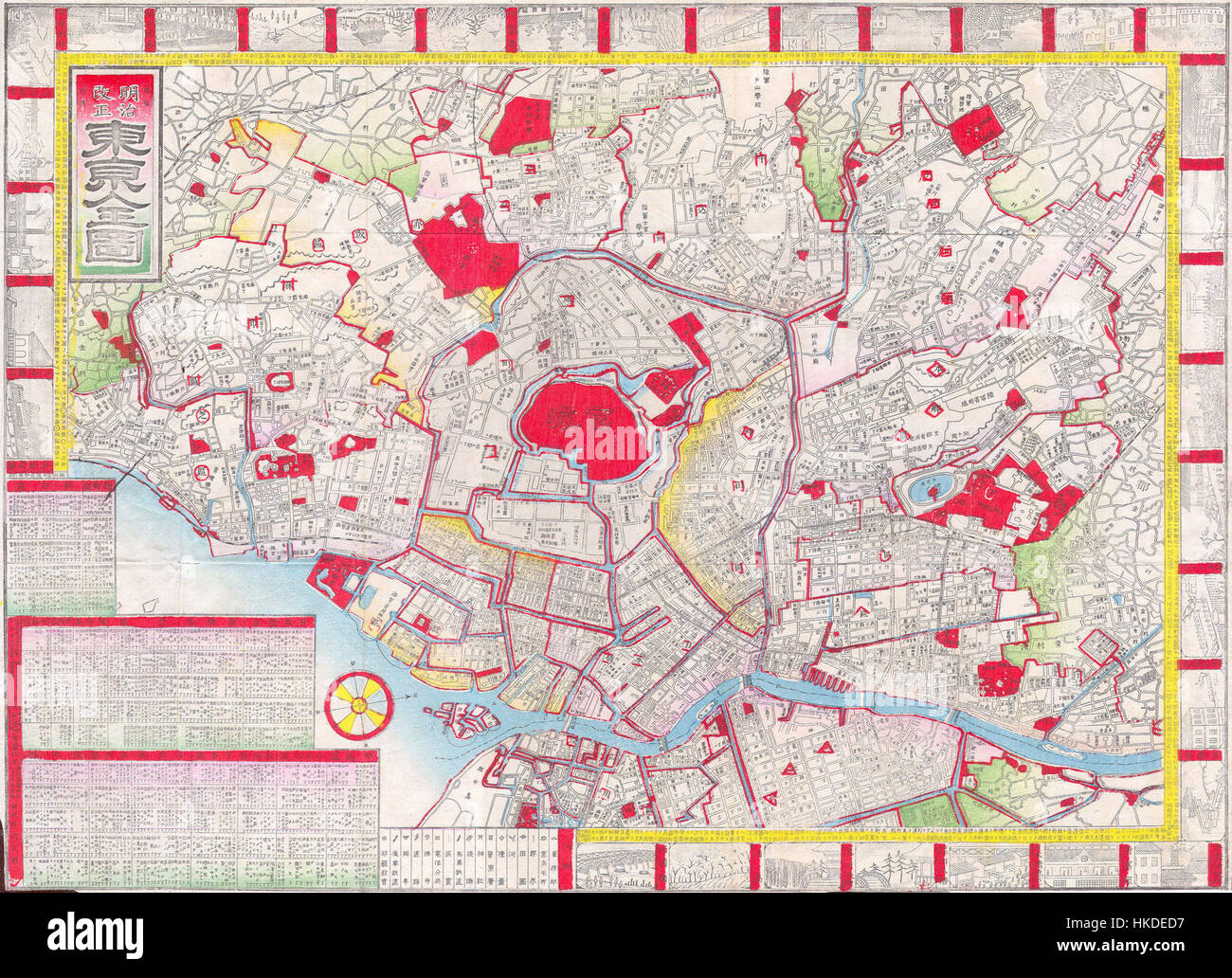 全国どこでも送料無料！ hi-res edo or tokyo of map Meiji stock and photography 邦楽