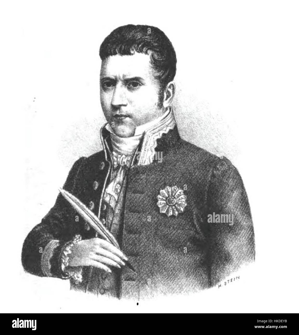 Bernardo de Monteagudo, an Argentine painter, is known for his depictions of historical and religious themes. This painting showcases his talent in capturing dramatic moments, often with a focus on national history and figures from the independence movement. His style merges classic influences with local subjects. Stock Photo