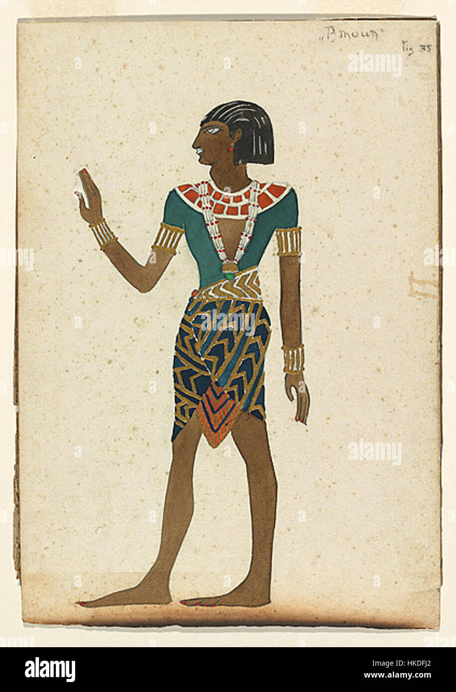 The Slave in Cleopatra Costume design by LEON BAKST Vintage Ballet Poster