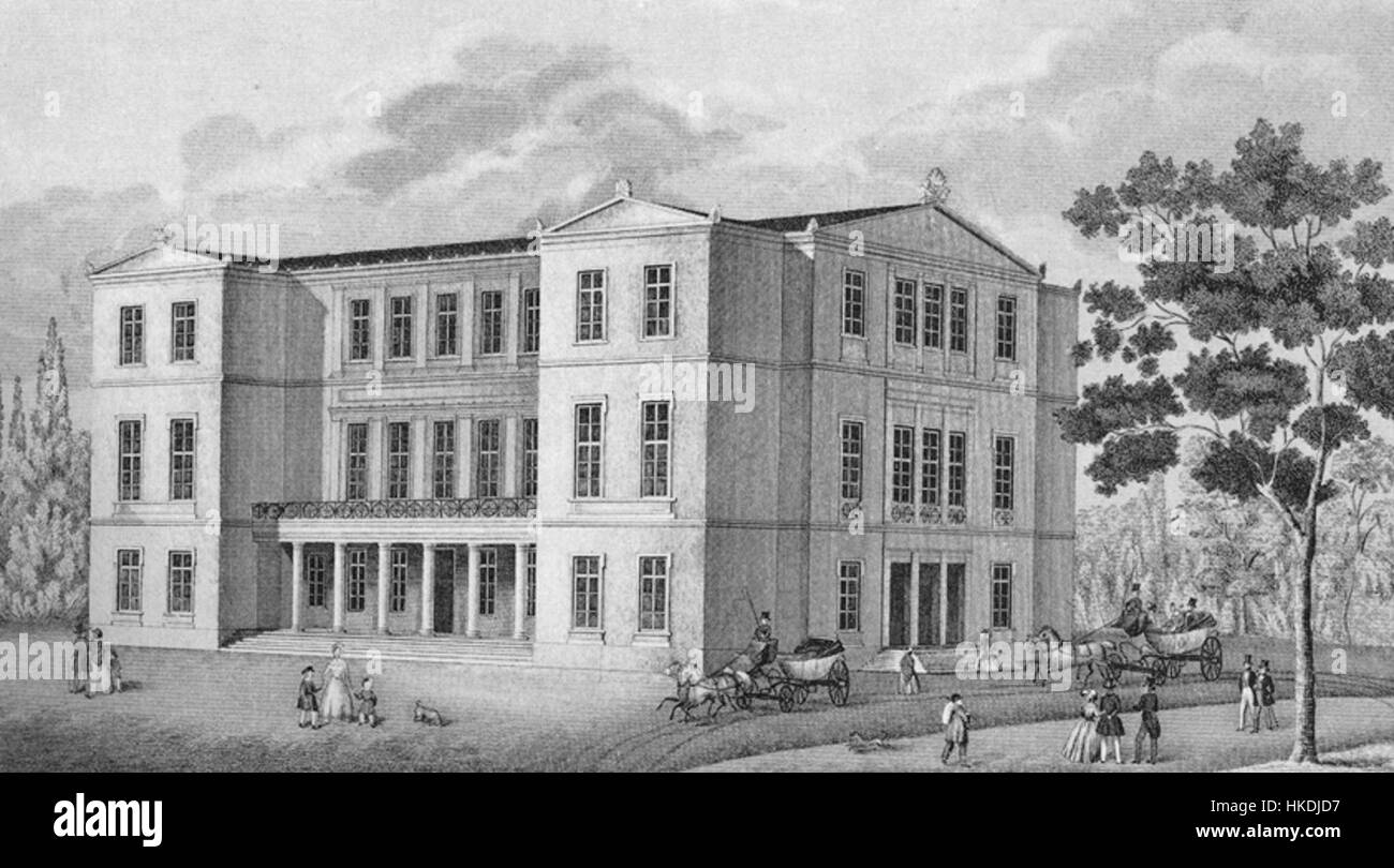 The 1843 painting of the Stadttheater Bremen captures the iconic ...
