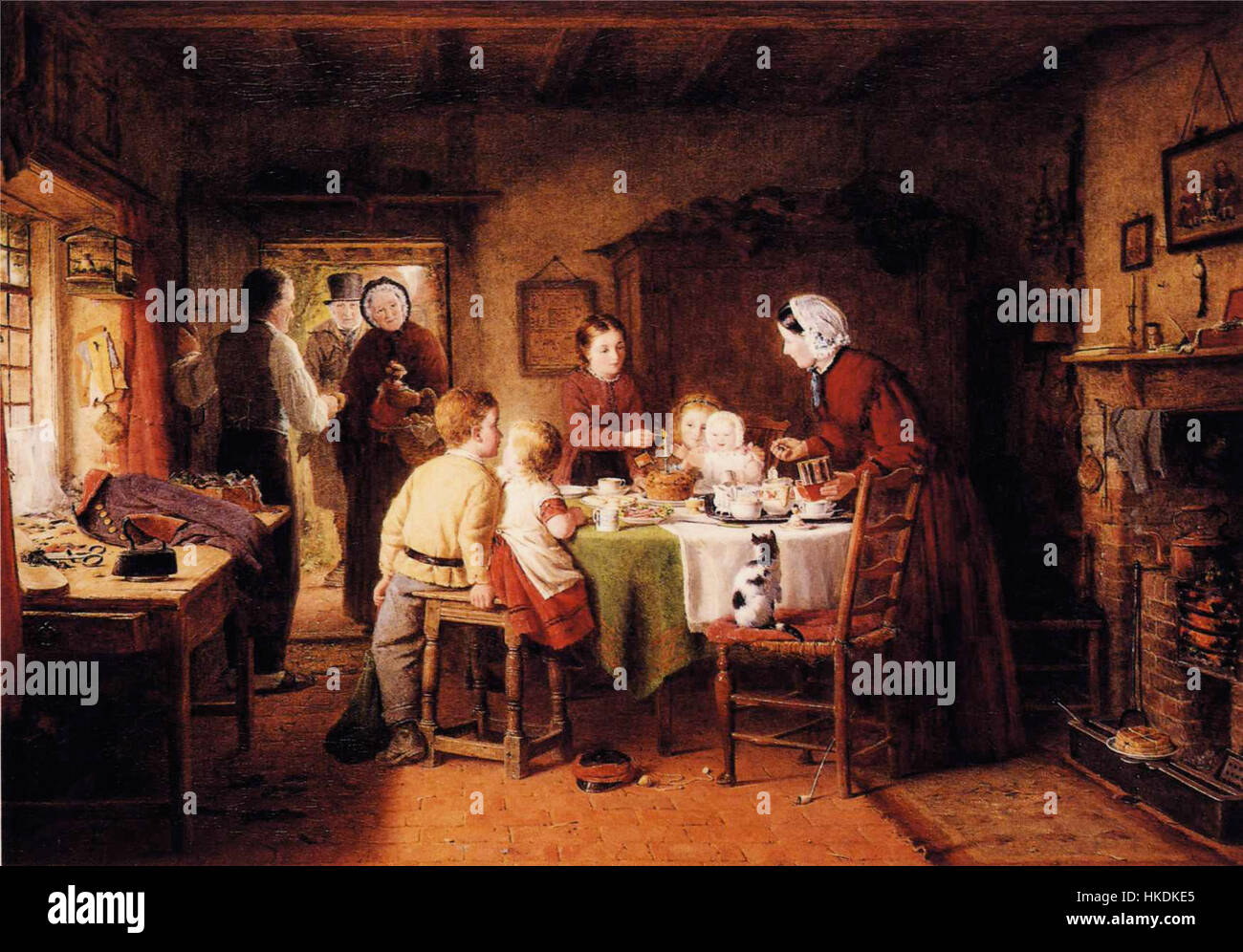 Frederick Daniel Hardy The First Birthday Party Stock Photo - Alamy