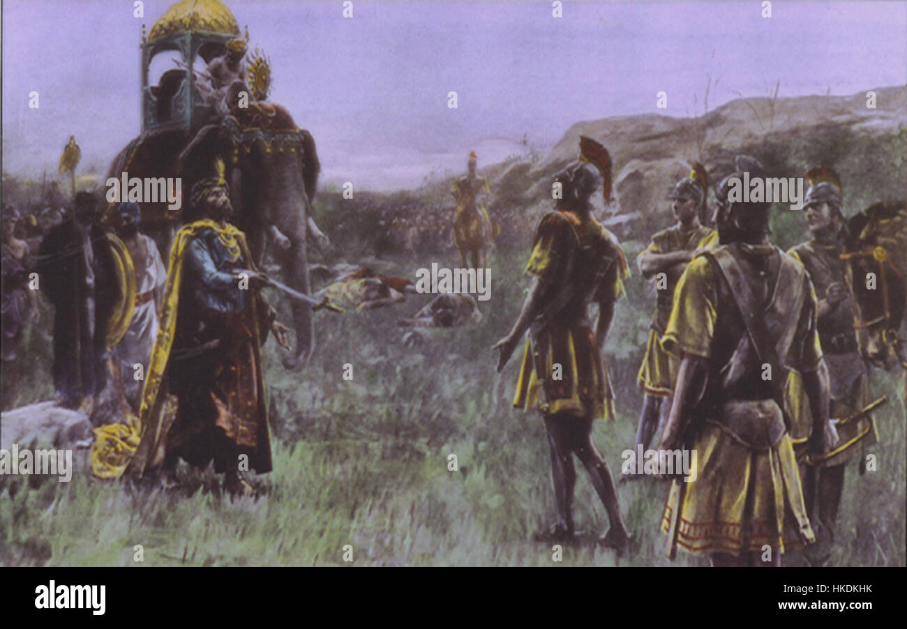 This painting depicts the dramatic moment when Alexander the Great ...