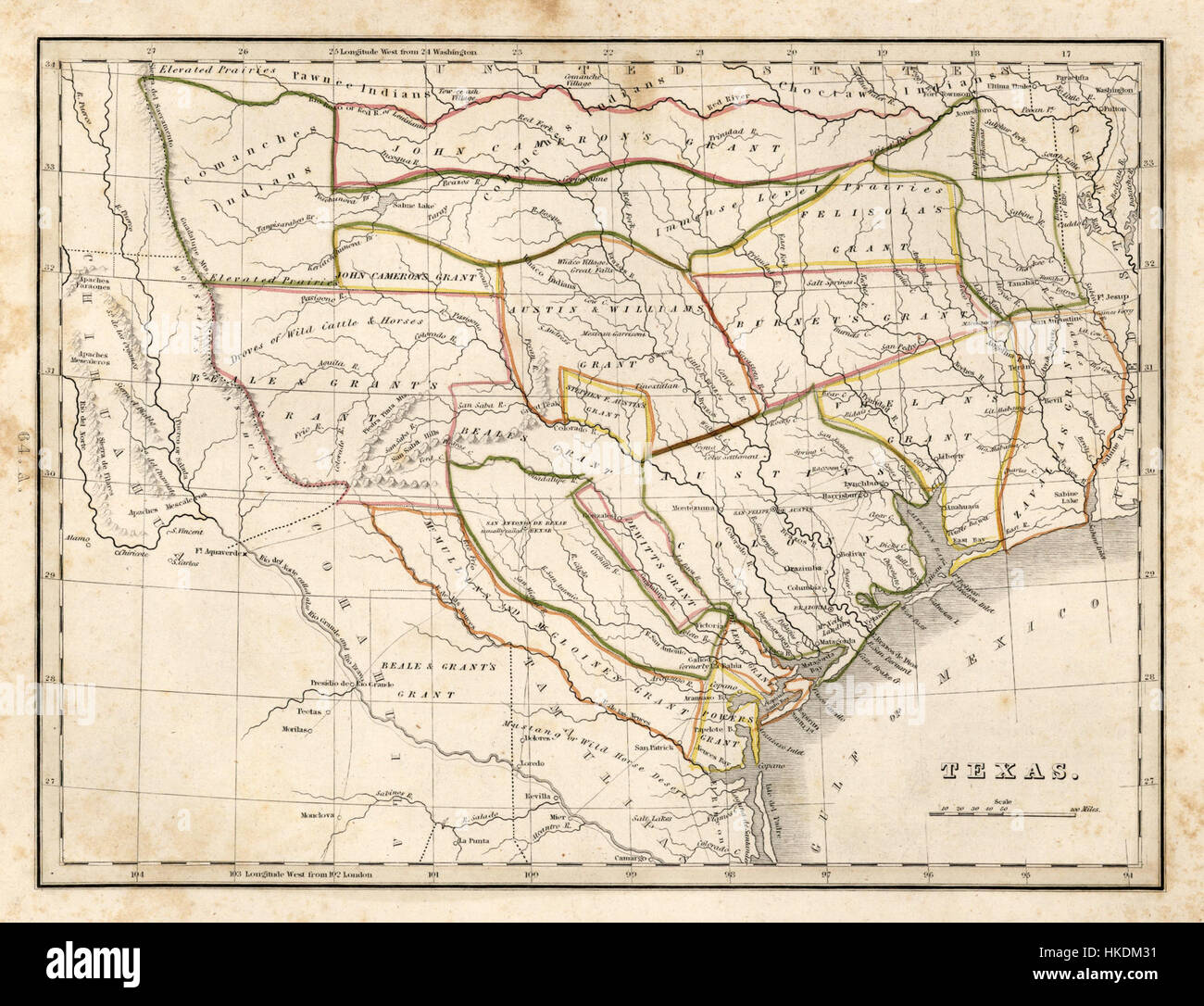 The 1835 Bradford Map of Texas is an important historical cartographic ...