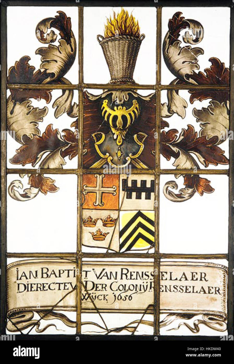 Van Rensselaer Stained Glass Rectangular Stock Photo Alamy