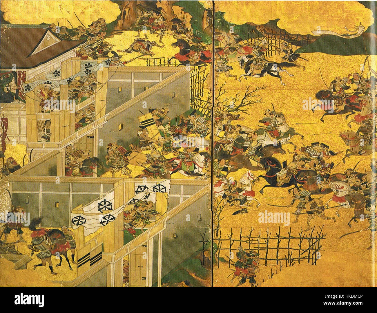 Genpei 'Ichi no Tani' is a famous Japanese historical scene depicting a battle ...