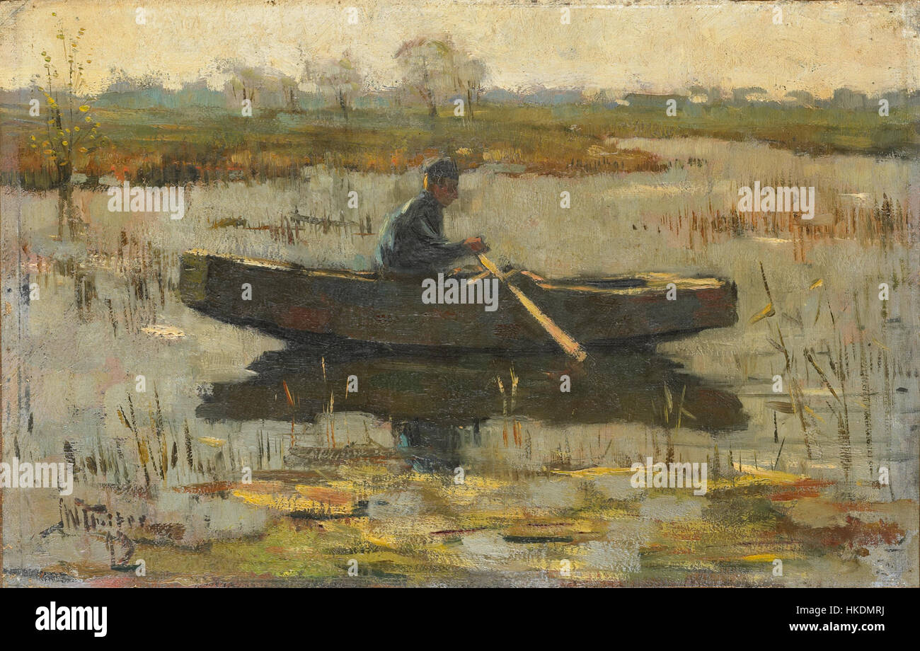 'Man in een roeiboot' is a painting housed in the Rijksmuseum ...