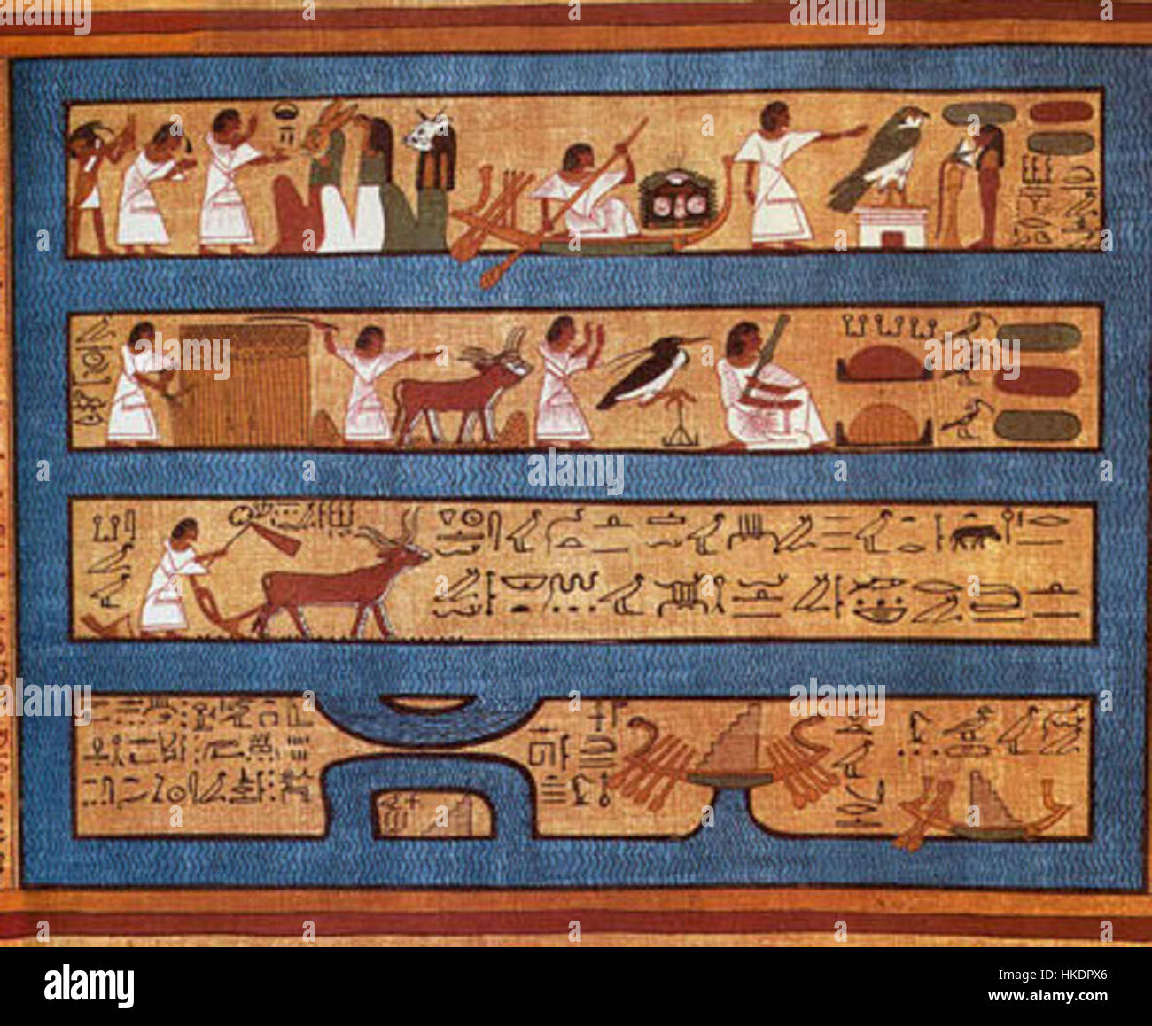 This artwork from the *Book of the Dead* illustrates the 'Field of ...