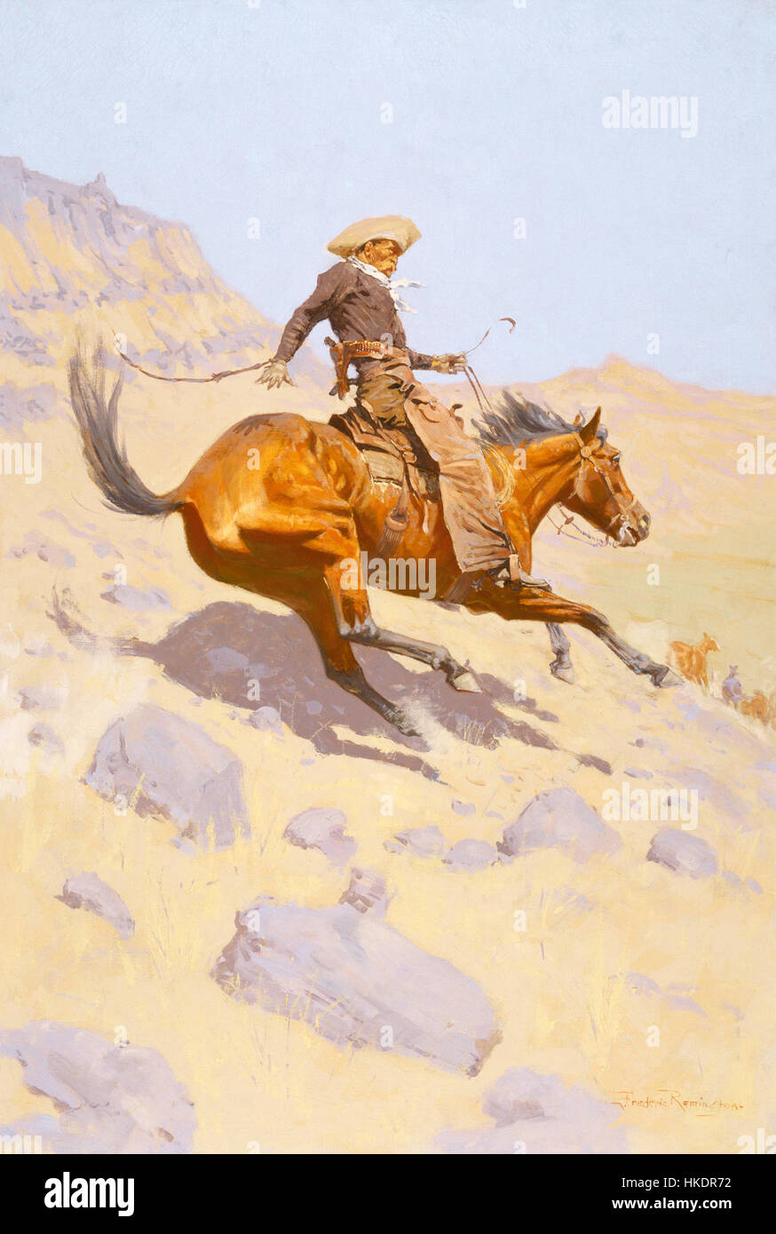The Cowboy - by Frederic S. Remington, 1902 Stock Photo - Alamy