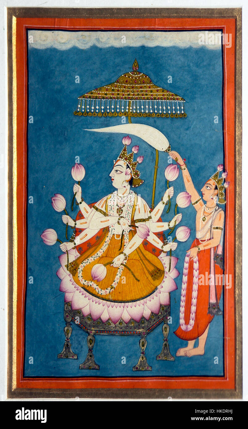 Vishnu holding lotus flowers, National Museum, New Delhi Stock Photo