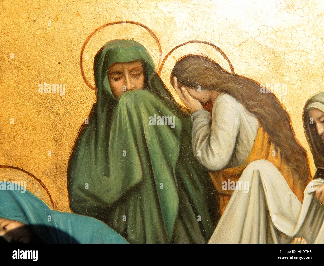 Fr Pfettisheim Chemin De Croix Station Xiv Crying Women Detail Stock Photo Alamy