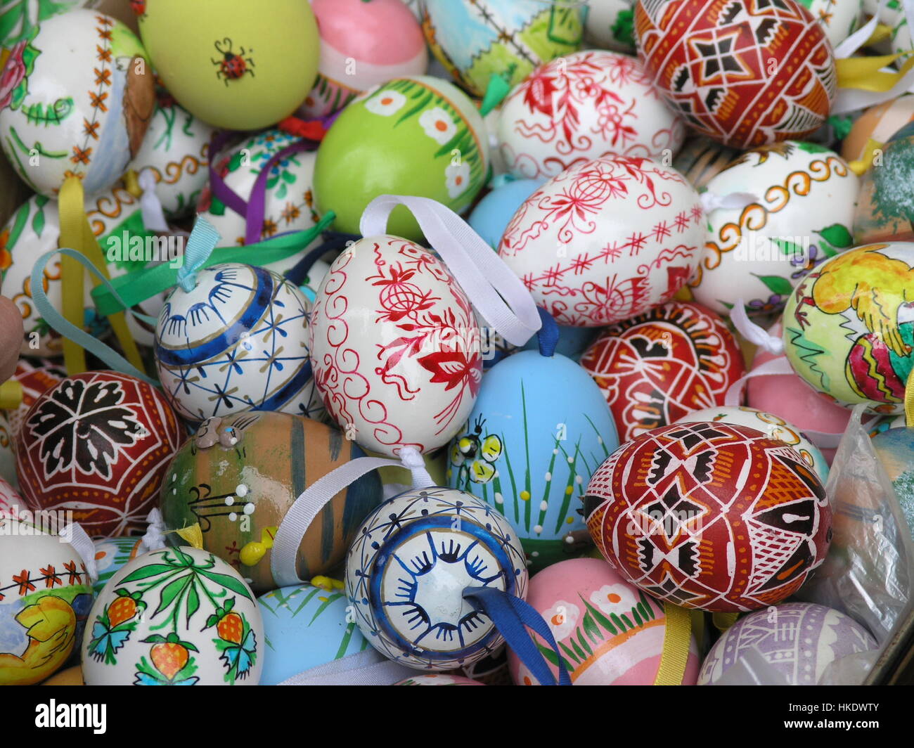 Handpainted easter eggs Prague Czechia Stock Photo Alamy