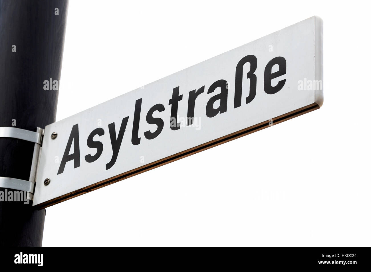 Street sign Asylum Street, Weiden, Bavaria, Germany Stock Photo