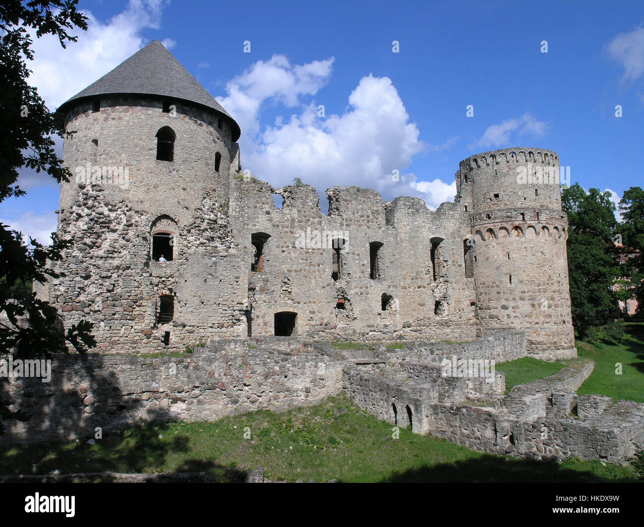 Medieval bishop's castle Cesis Latvia Stock Photo